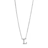 Collier aus 750 Gold Weißgold 15 Brillanten 0,07ct TW-SI L:43,2cm