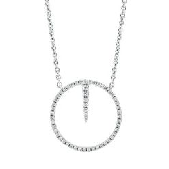 Collier aus 750 Gold Weißgold 54 Brillanten 0,13ct TW-SI L:42cm