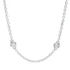 Collier aus 750 Gold Weißgold 10 Brillanten 0,5ct TW-SI L:45,7cm Zarge