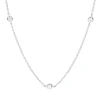 Collier aus 750 Gold Weißgold 10 Brillanten 0,18ct TW-VSI L:50cm