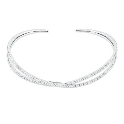 Collier aus 750 Gold Weißgold 188 Brillanten 3,37ct TW-VSI/SI L:34,3 cm