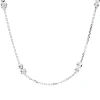 Collier aus 750 Gold Weißgold 16 Brillanten 0,46ct TW-VSI/SI L:43,2cm Zarge