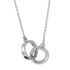 Collier aus 750 Gold Weißgold 6 Brillanten 0,13ct W-SI L:45cm