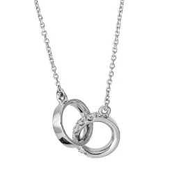 Collier aus 750 Gold Weißgold 6 Brillanten 0,13ct W-SI L:45cm