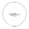 Collier aus 750 Gold Weißgold 72 Diamanten 10,23ct F-SI L:42cm