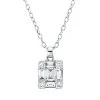 Collier aus 750 Gold Weißgold 9 Diamanten 0,23ct L:45,7cm