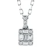 Collier aus 750 Gold Weißgold 12 Diamanten 0,09ct L:45,7cm
