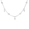 Collier aus 750 Gold Weißgold 11 Diamanten 1,07ct L:40,6cm