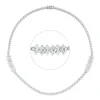 Collier aus 750 Gold Weißgold 135 Diamanten 9,61ct L:41,9cm