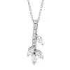 Collier aus 750 Gold Weißgold 12 Diamanten 0,33ct L:45,7cm