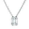 Collier aus 750 Gold Weißgold 9 Diamanten 0,3ct L:45,7cm