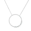 Collier aus 750 Gold Weißgold 56 Diamanten 0,41ct L:42cm