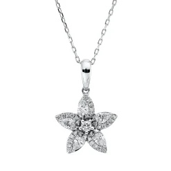 Collier aus 585 Gold Weißgold 36 Diamanten 0,64ct L:45,7cm
