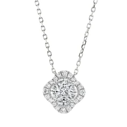 Collier aus 750 Gold Weißgold 25 Diamanten 0,37ct L:45cm