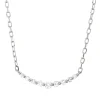 Collier aus 750 Gold Weißgold 9 Diamanten 0,16ct TW-PI L:45,7cm