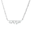Collier aus 750 Gold Weißgold 8 Diamanten 0,11ct TW-PI L:45,7cm
