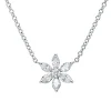 Collier aus 750 Gold Weißgold 7 Diamanten 0,33ct TW-PI L:41cm