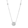 Collier aus 750 Gold Weißgold 13 Diamanten 0,6ct TW-SI L:43,2cm
