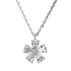 Collier aus 750 Gold Weißgold 6 Diamanten 0,33ct TW-SI L:45cm