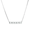 Collier aus 750 Gold Weißgold 11 Diamanten 0,53ct TW-SI L:45cm