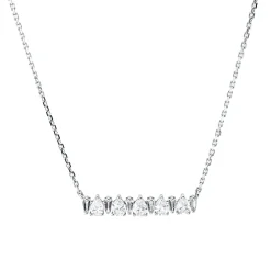 Collier aus 750 Gold Weißgold 11 Diamanten 0,53ct TW-SI L:45cm