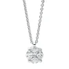 Collier aus 750 Gold Weißgold 5 Diamanten 0,23ct TW-SI L:45cm