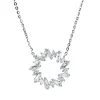 Collier aus 750 Gold Weißgold 18 Diamanten 0,42ct TW-SI L:45cm