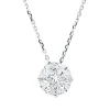 Collier aus 750 Gold Weißgold 5 Diamanten 0,86ct TW-SI L:45cm