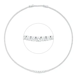 Collier aus 750 Gold Weißgold 193 Diamanten 5,26ct TW-SI L:45cm