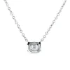 Collier aus 750 Gold Weißgold 9 Diamanten 0,36ct TW-SI L:43,2cm
