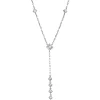 Collier aus 750 Gold Weißgold 9 Diamanten 0,47ct TW-SI L:45,7cm