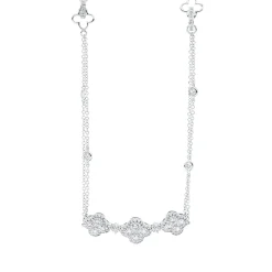 Collier aus 750 Gold Weißgold 107 Diamanten 2,46ct TW-SI L:40,6cm