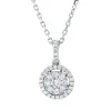 Collier aus 750 Gold Weißgold 37 Diamanten 0,41ct TW-SI L:45,7cm