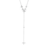 Collier aus 750 Gold Weißgold 33 Diamanten 0,52ct TW-SI L:48cm