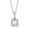 Collier aus 750 Gold Weißgold 19 Diamanten 0,49ct TW-SI L:45cm