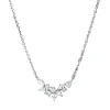 Collier aus 750 Gold Weißgold 10 Diamanten 0,96ct TW-SI L:45cm