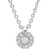 Collier aus 750 Gold Weißgold 11 Diamanten 0,13ct TW-SI L:45cm