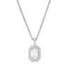 Collier aus 750 Gold Weißgold 19 Diamanten 0,41ct TW-SI L:45cm 4er-Krappe
