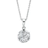 Collier aus 750 Gold Weißgold 4 Diamanten 0,73ct TW-SI/PI L:43cm