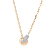 Collier aus 750 Gold weiß/rot 30 Brillanten 0,12ct TW-SI L:45cm