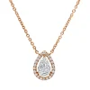 Collier aus 750 Gold weiß/rot 32 Diamanten 0,22ct TW-SI L:45,7cm