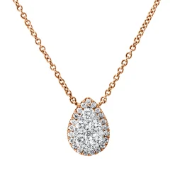 Collier aus 750 Gold weiß/rot 33 Diamanten 0,46ct TW-SI L:45,7cm