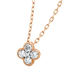 Collier aus 750 Rotgold 4 Brillanten 0,23ct TW-SI 1 Brillant 0,01ct TW-SI L:45,7cm