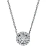 Collier aus 585 Weißgold 25 Brillanten 0,3ct TW-SI 1 Brillant 0,11ct TW-SI L:45cm