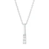 Collier aus 750 Weißgold 2 Brillanten 0,04ct TW-SI 1 Brillant 0,04ct TW-SI L:45cm