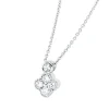 Collier aus 750 Weißgold 4 Brillanten 0,18ct TW-SI 1 Brillant 0,04ct TW-SI L:45cm