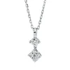 Collier aus 750 Weißgold 4 Brillanten 0,05ct TW-SI 1 Brillant 0,05ct TW-SI L:45cm