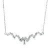 Collier aus 750 Weißgold 11 Diamanten Baguette-Schliff 0,93ct TW-SI L:43,2cm