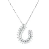 Collier aus 750 Weißgold 35 Diamanten Navette-Schliff 1,3ct F-VSI L:40,6cm