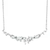 Collier aus 750 Weißgold 25 Diamanten Trapez-Schliff 0,78ct TW-SI L:43,2cm